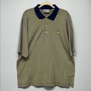 Vintage Masters Golf Polo Augusta National Cotton‎ Stripe Size XL